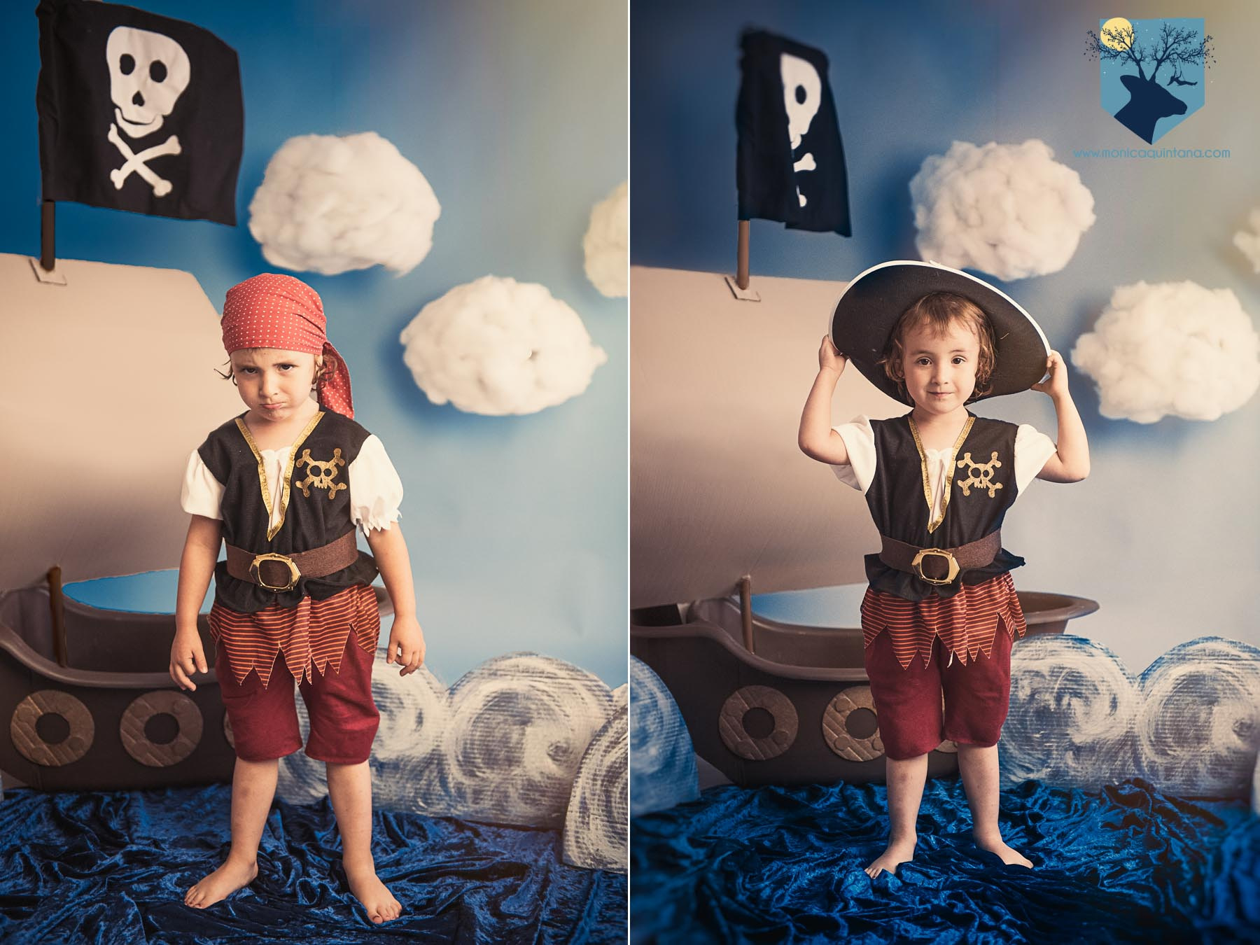 fotografia fotos girona figueres emporda monica quintana niños niñas familia retrato estudio minis verano piratas promocion