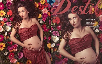 Fotos de embarazo en Figueres para portada de revista